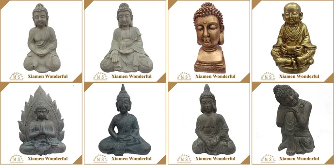 Custom black Buddha statue factory wholesale cheap ceramic& resin Buddha sculpture