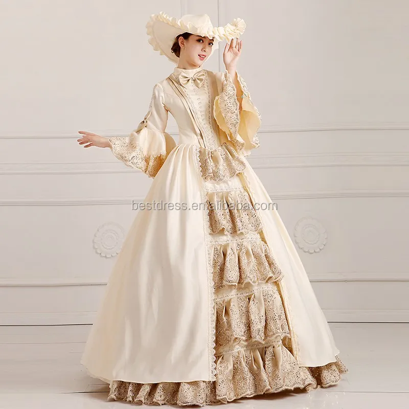 ロングドレス ヨーロッパ貴族の衣装 女性用 仮装 中世貴族風 フランス
