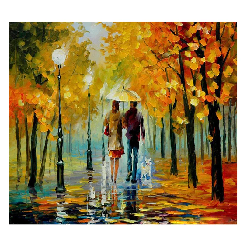 フルビーズ雨の風景のロマンチックな愛好家ジェムストーンアートペインティングダイヤモンド絵画数字による5d油絵 Buy 宝石アートの絵画 ダイヤモンド塗装 5d 絵画 Product On Alibaba Com