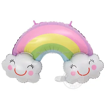 Baby Shower Balloon Rainbow Smile Cloud Shape Foil Balloon Party