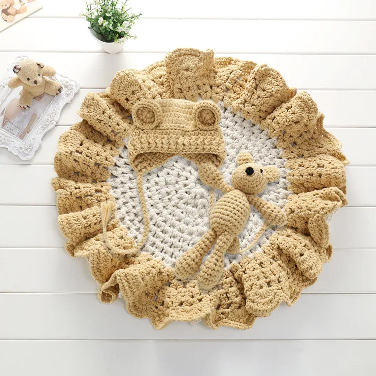 Newborn Baby Photography Props Sets Hand Crocheted Baby Blanket Buy