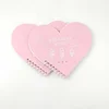Pink Heart shape notebook cute mini pocket spiral notebook