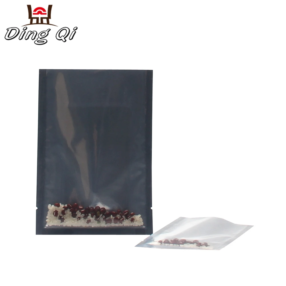 Stock food grade vacuum foil bags with tear notch