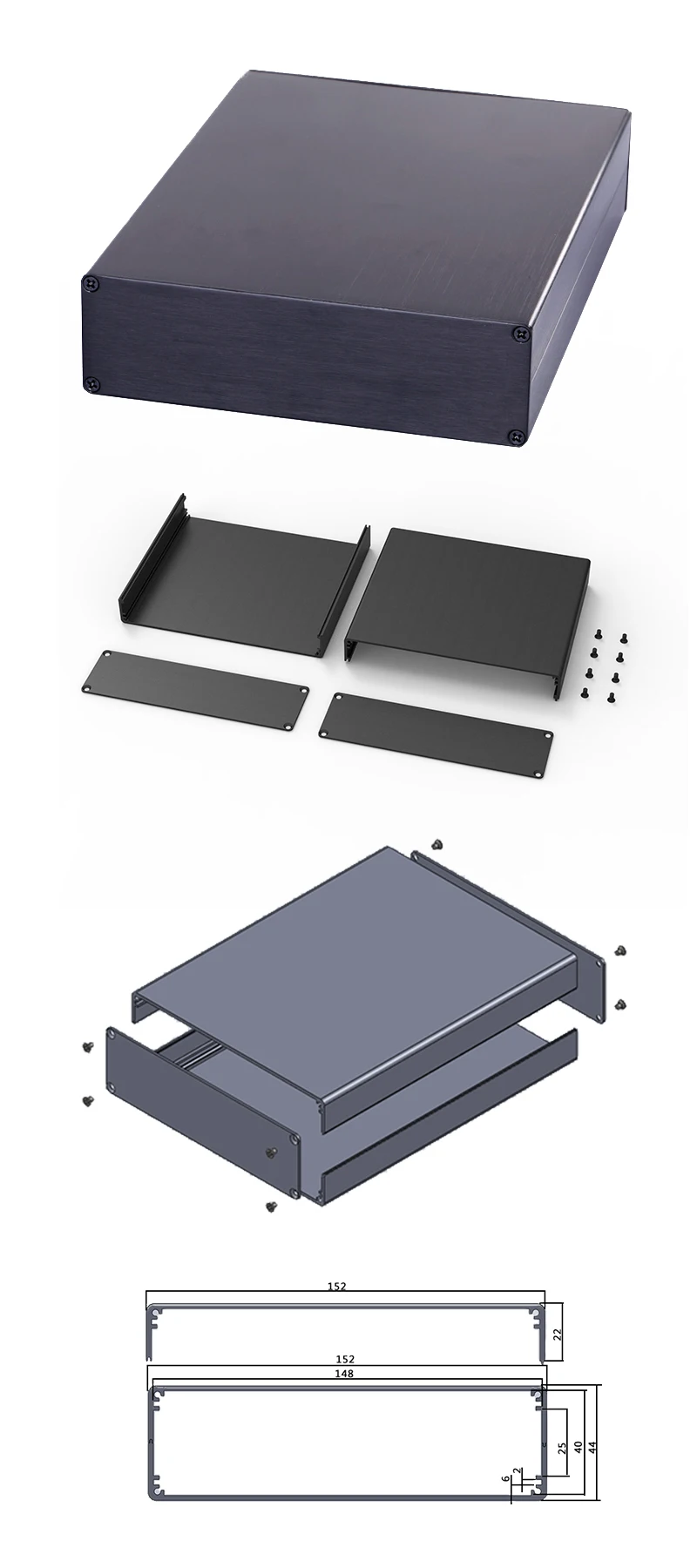 aluminum enclosure power supply switch box