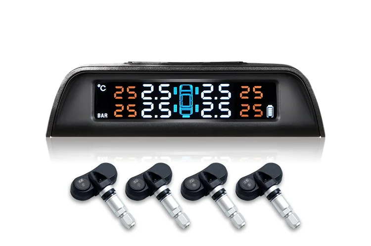 Newest Internal Type Bluetooth BLE 4.0 Solar Power Car Alarm Systems TPMS for Android Phone Car Tire Pressure Monitor