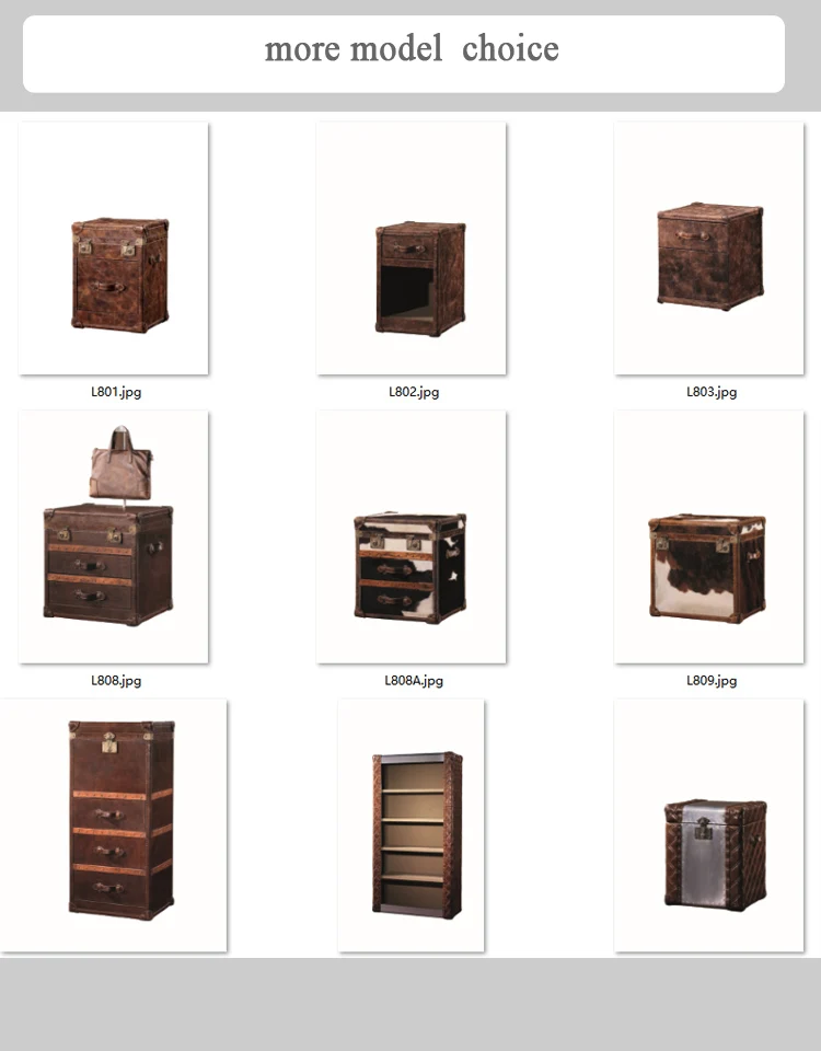 Luxury Vintage Trunk Coffee Table 100genuine Leather Antique Chests