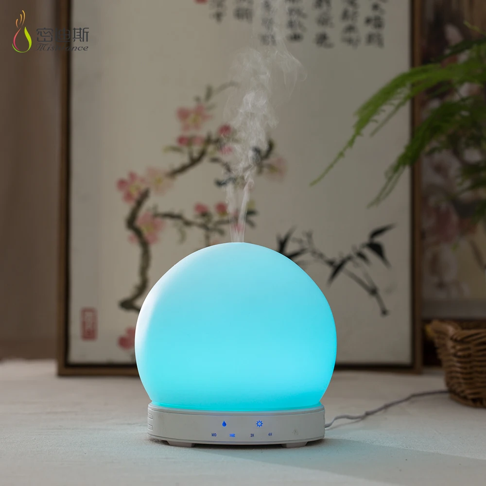 Glass Led Ball Mist Maker Water Humidifier For Private Use 7 Colors Led