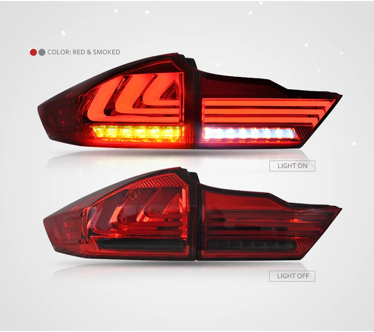VLAND wholesales manufacturer tail lamp LED 2014-2018 taillight for Honda city