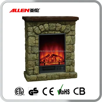 Fieldstone Stone Look Electric Fireplace Mantel With Self Trimming