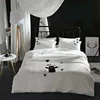 9pcs embroidery person plaid king africa tribal high quality bedding set 100% cotton