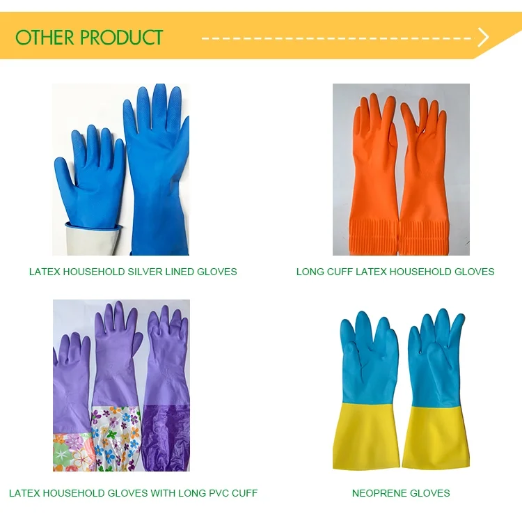 kitchen cut resistant dishwashing silicone aloe vera latex gloves