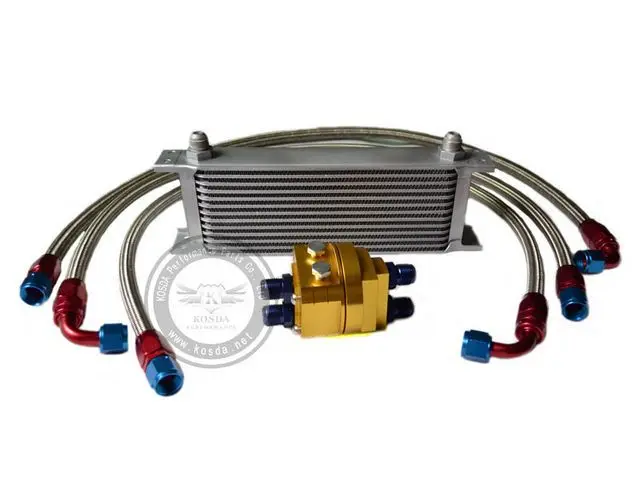 10/14/19/25 Row Universal Engine Transmission Oil Cooler,Aluminum ...