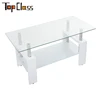 Living Room Furniture Particle board tempered glass coffee table
