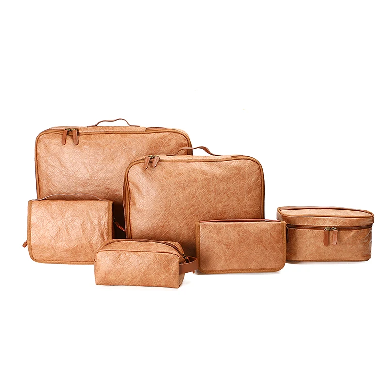 BSCI Factory Custom Tyvek wash bag eco-friendly washable tyvek paper makeup brush pouch waterproof tyvek toiletry bag