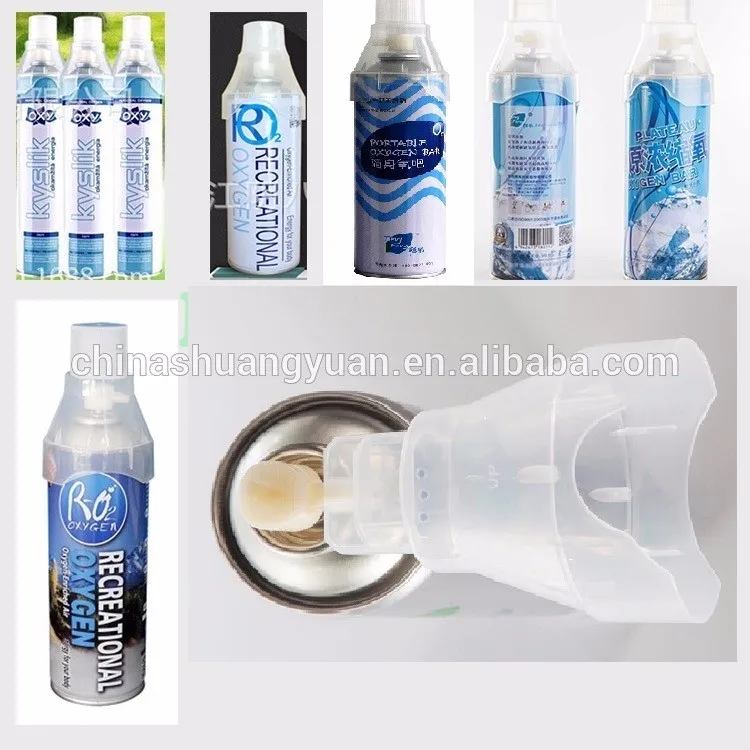 3l/5l/8l/10l Portable Round Shape Tinplate Oxygen Spray Can With Mask