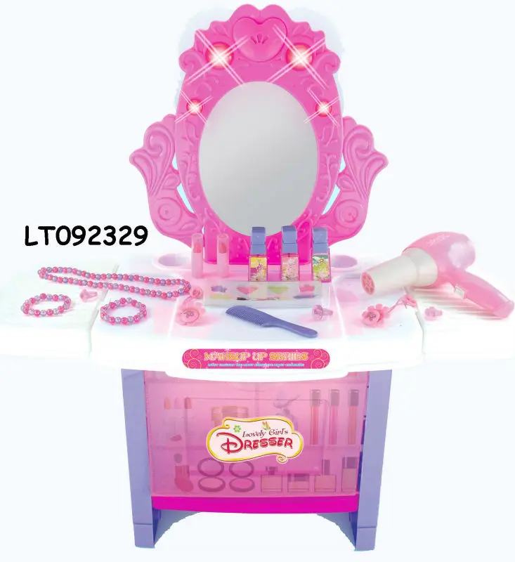 Girls Dresser Set Toys With Music Light Girls Mirror Beauty