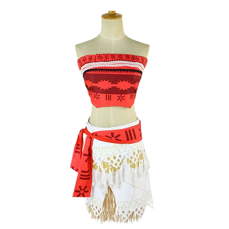 Halloween Princess Moana Costume Skirt Set Little Girls Cosplay Costume ...