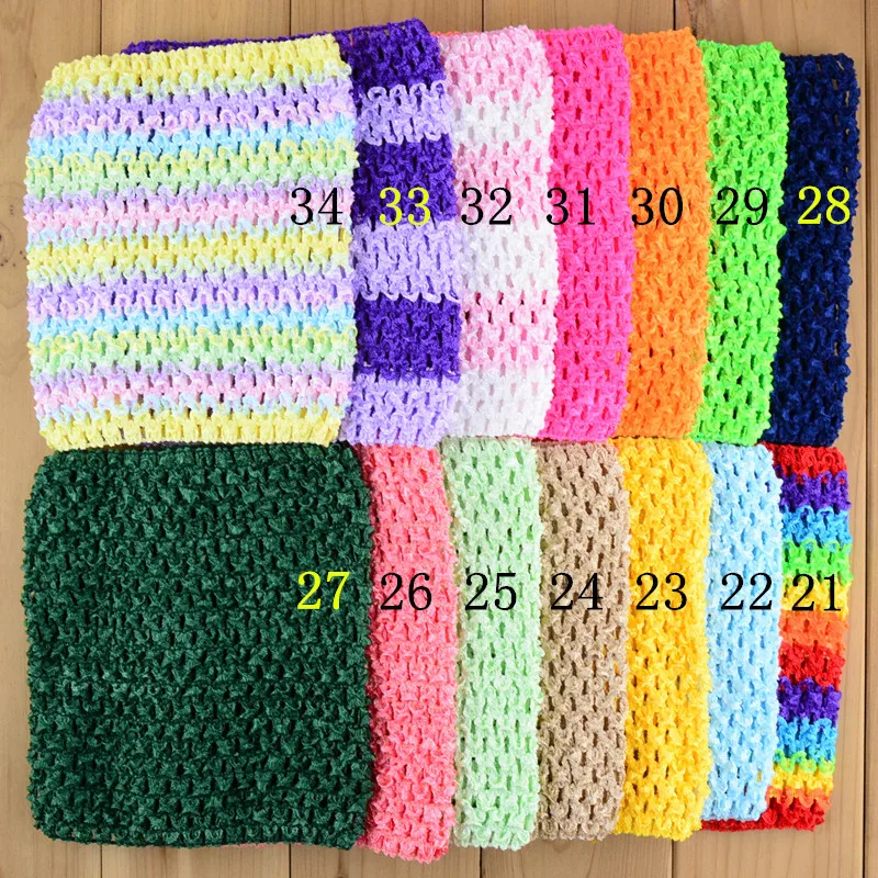 48 pcs Girls Baby Crochet Headband With 1.5 inch Acrylic Choose color.