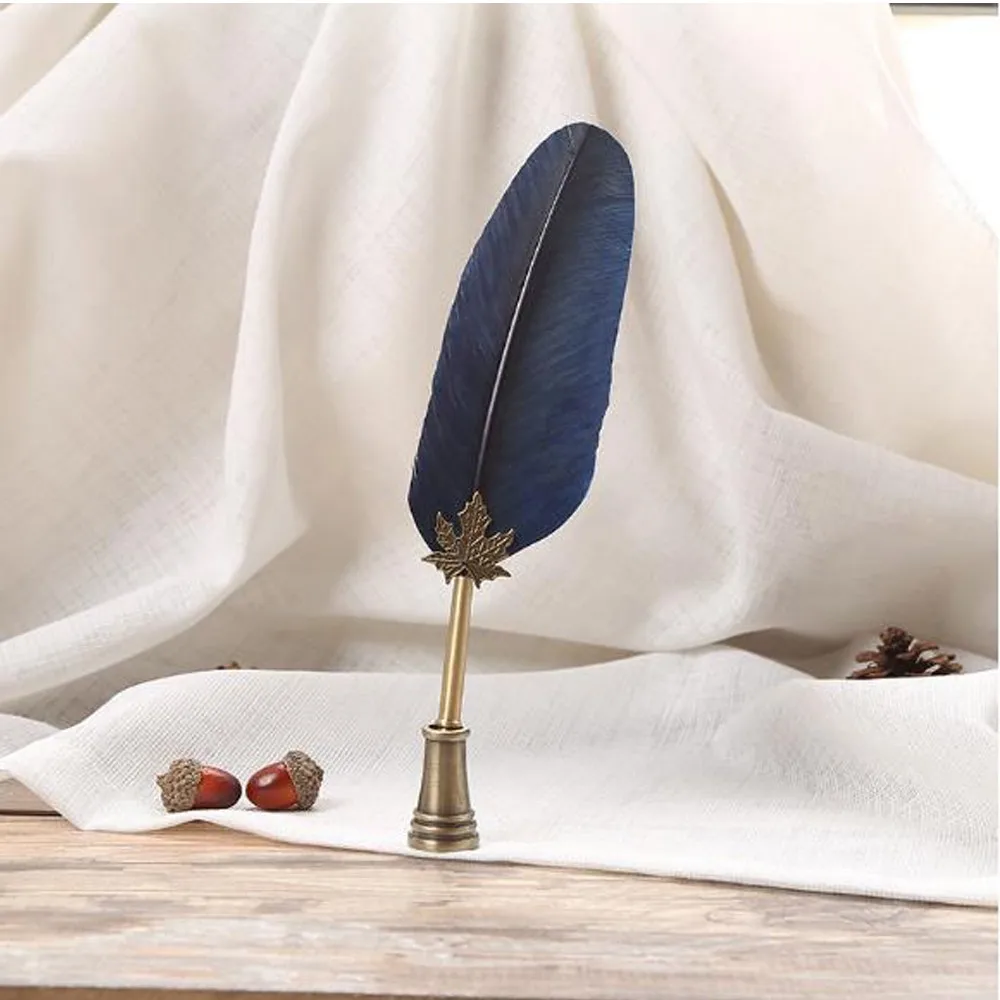 Feather Quill Dip Pen Ink Set Feather Pen With Holder Buy Feather