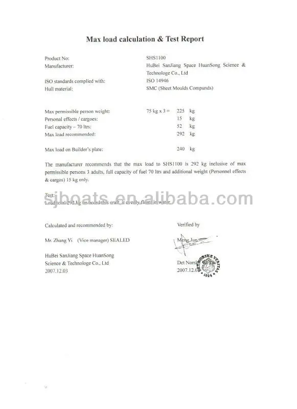 SANJ professional and top 1100cc jet ski with good price