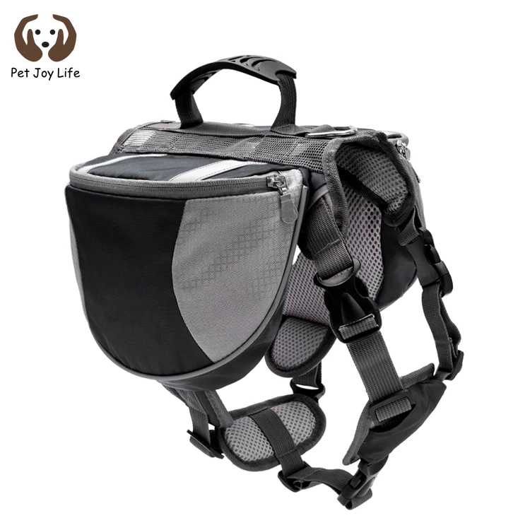 Adjustable Service Dog Harness Supply Backpack Dog Saddle Bag For