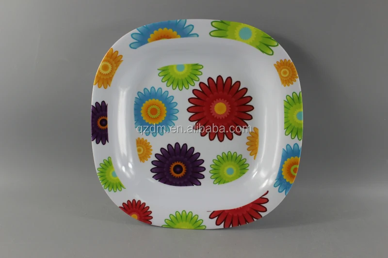 23cm melamine square suop plate for American market
