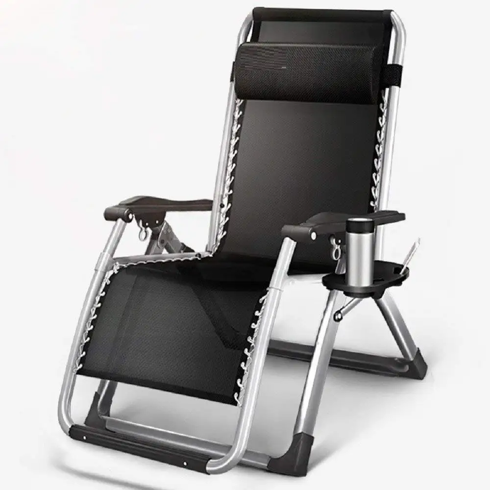 ZLJTYN Zero Gravity Folding Sun Lounger | Foldable Deck Chair Folding Chair, Folding Bed, Recliner, Lunch Bed, Siesta Chair, Office, Lazy, Leisure, Beach, Chair, Accompanying Bed