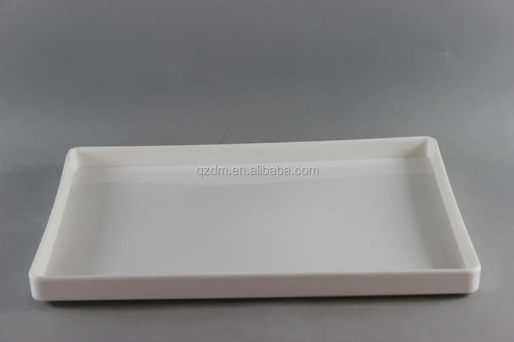 34x25cm Melamine Serving Tray For Food White