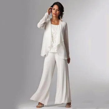3 piece mother of the bride pant suits