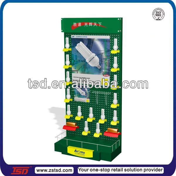 Custom Store Retail Floor Standing 4 Tier Metal Wire Led Flashlight ...