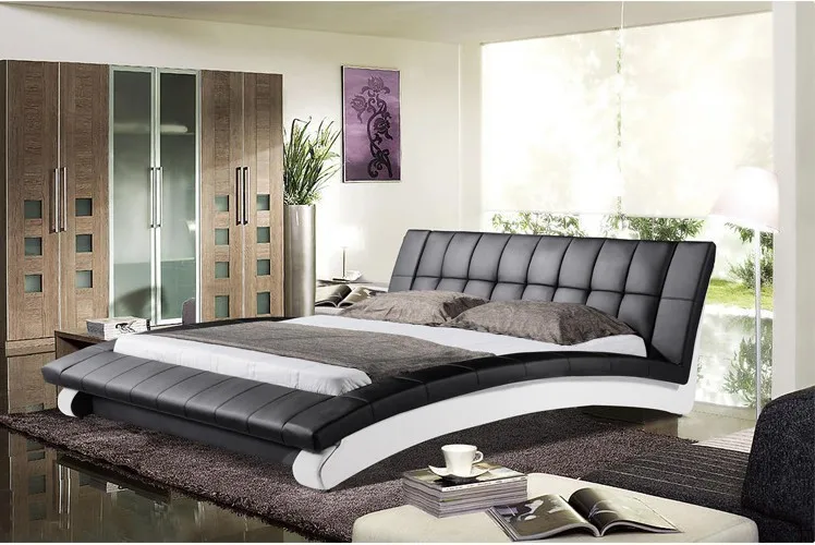 Italian Bedroom Furniture 2013 modern black color italian bedroom furniture geniune leather bed Italian Bedroom Furniture 2013 modern black color italian bedroom furniture geniune leather bed