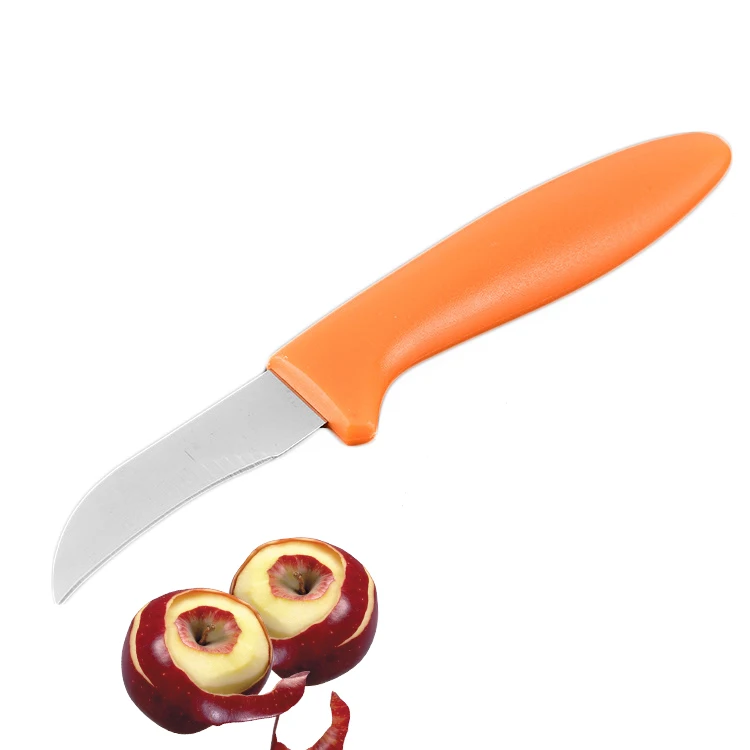  Amazon Hot Selling Stock OEM Promotion   Blister Stainless Steel Color Kitchen Knife with   Fruit Knife