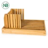 Bamboo Bread Slicing/Cutting Guide Board With Adjustable And Removable Slicing