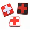 Custom Medical Moral Red Cross 3D PVC Patch/ embroidery red cross patches