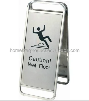 Stainless Steel Luxury Floor Double Sides Standing Sign And