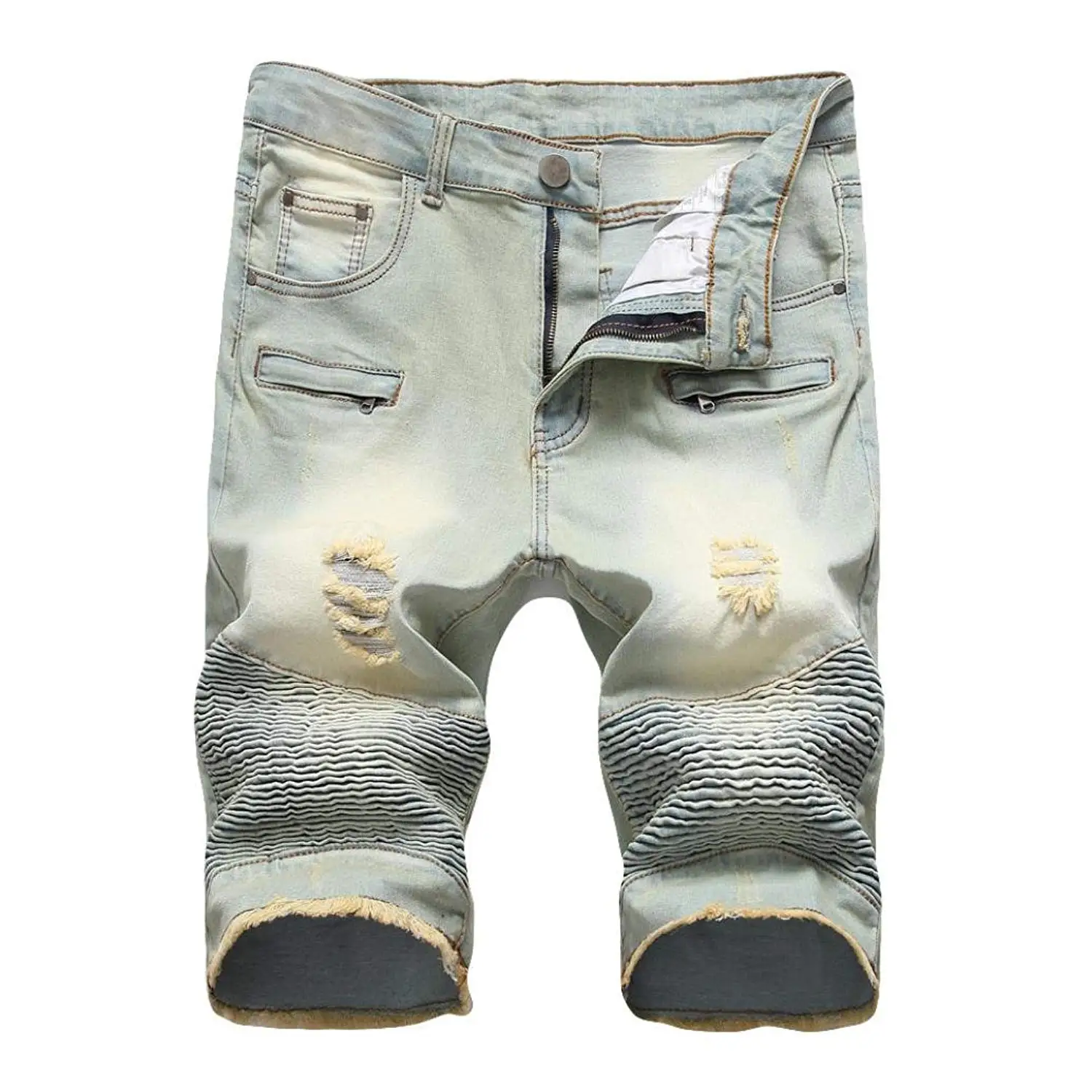 mens zipper pants shorts