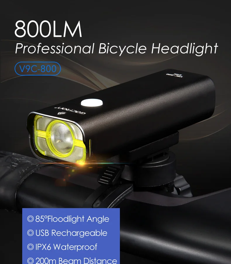 Clearance Gaciron Contest level Bike Bicycle light Handlebar headlight 5 modes Wire remote switch 2500mAh IPX6 waterproof bike Accessories 0