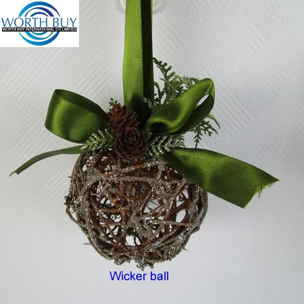 green rattan ball