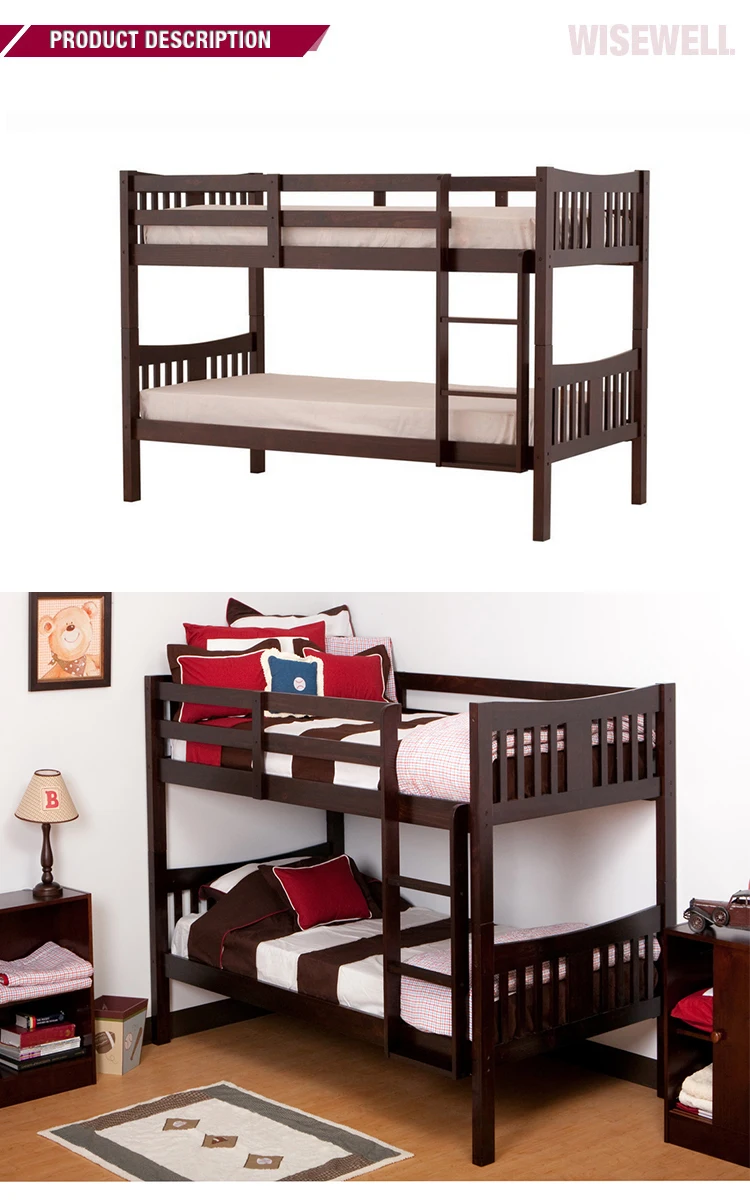 WJZ-B89 solid pine wood children bunk bed