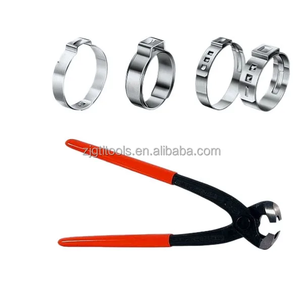 sujetador de la fontaner/ía del aro del acero inoxidable para el hogar 13-16mm Clips dobles de la manguera del alambre abrazaderas ajustables de la abrazadera de la leng/üeta de la manguera del agua