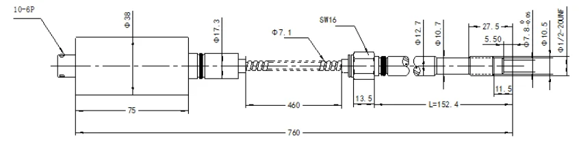 High precision strain temperature melt pressure transducer