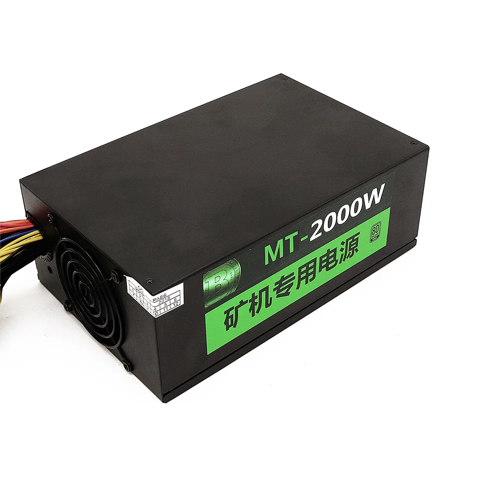 2000w Miner Power Supply Gold Atx Mining Power Supply Sata Ide 8 Gpu