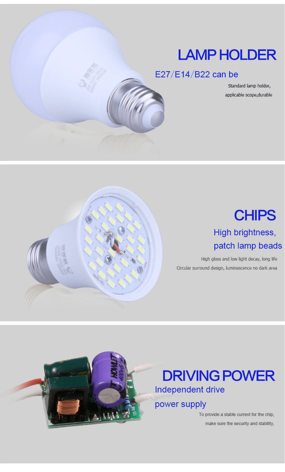 Led Light B22 Lighting Energy Saving Lamp E27 Cfl Smd 12 Watt A60 China ...