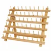 Premium Beechwood 60-Spool Sewing & Embroidery Thread Rack