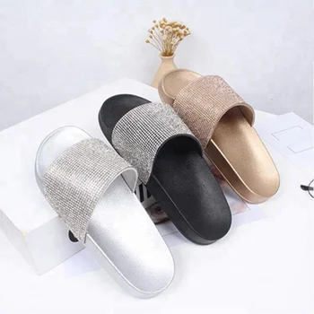 slippers with rhinestones