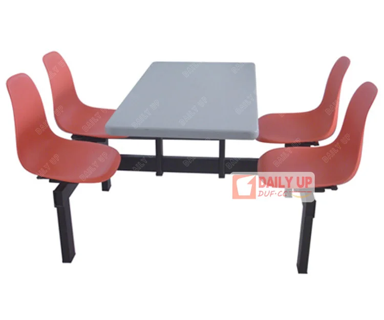 Outdoor Dining Set Restaurant and Cafeteria Furniture Plastic Dining Table And Chair