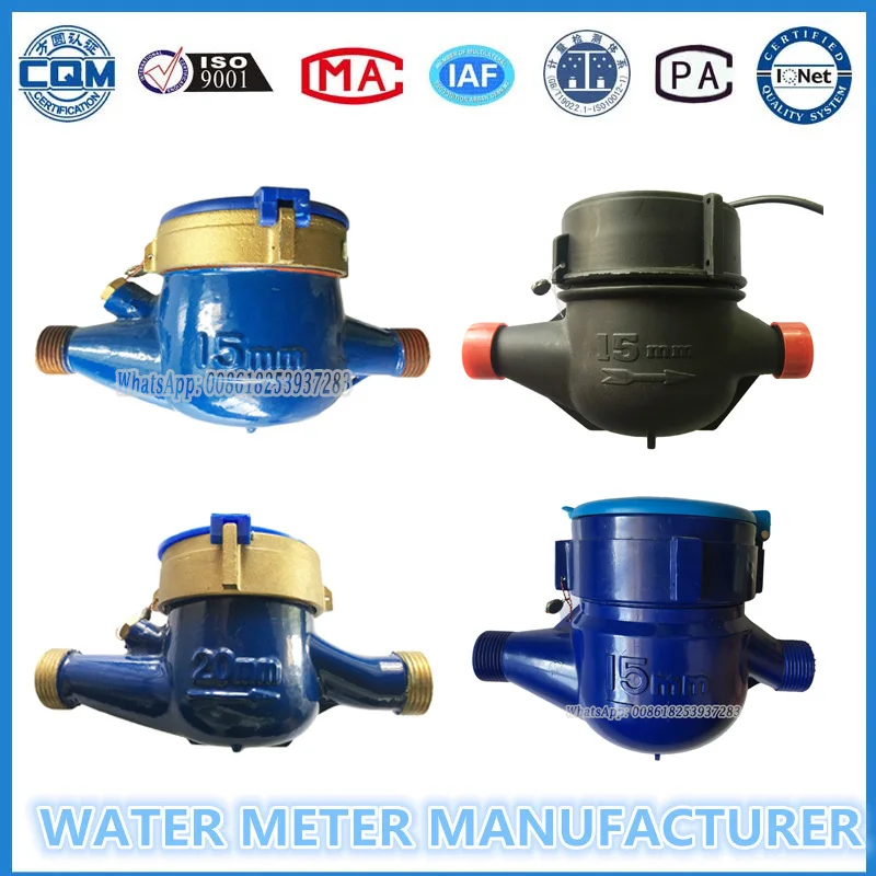 Multi-jet ABS body dry dial flow water activity meter