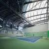 Used steel space frame roof for tennis court construction