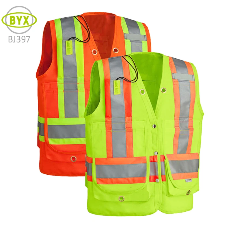 Customized Reflective Safety Vest With Back Pocket - Buy ...