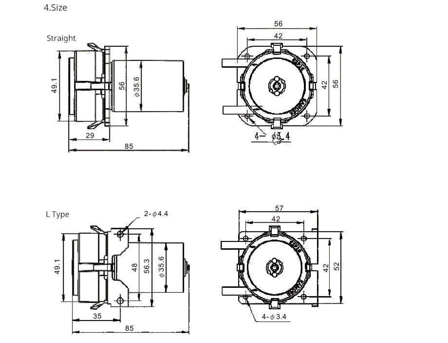 Kamoer KSP16  24V 12v DC  Motor Mini Electric Self Priming Peristaltic Metering Pump